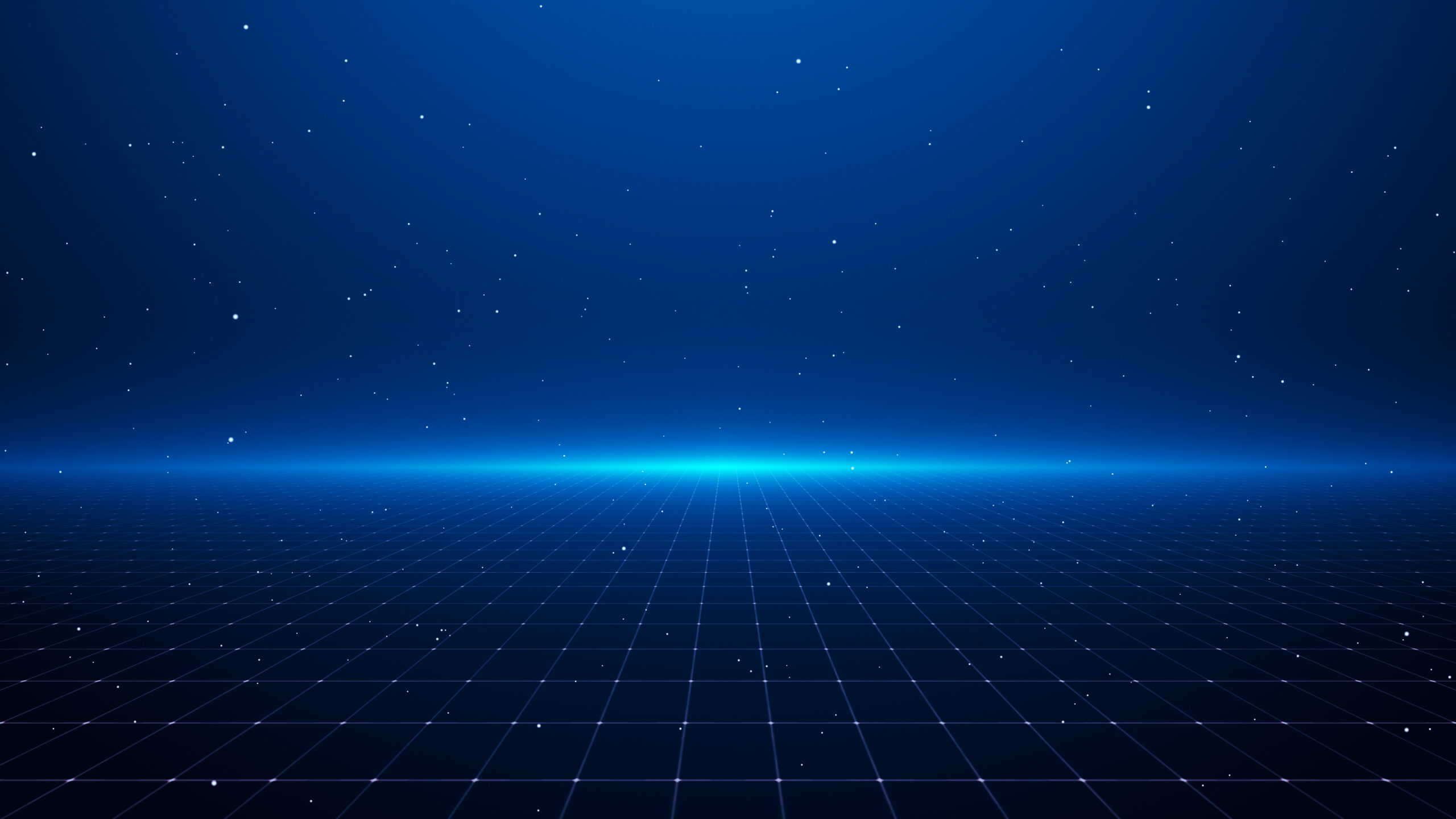 A blue grid with light